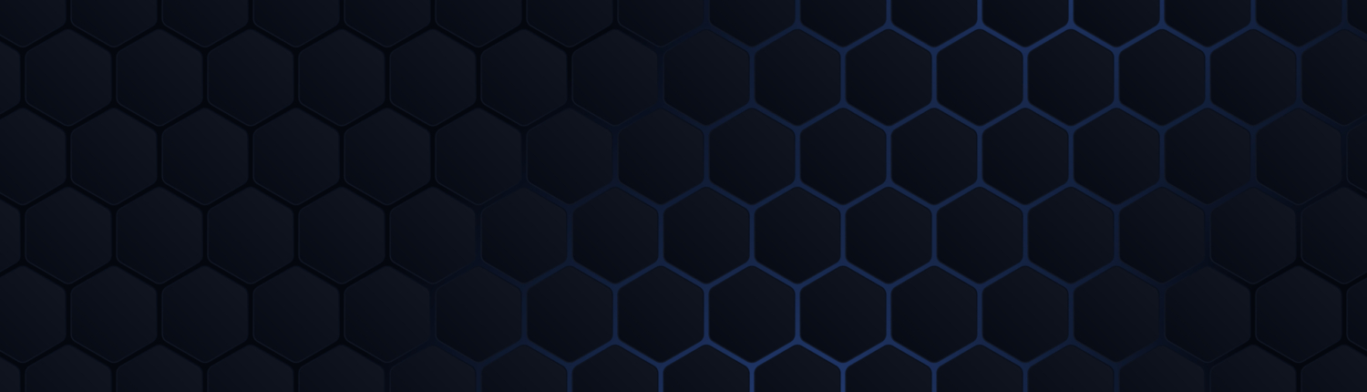 Ilustración de un fondo hexagonal azul oscuro