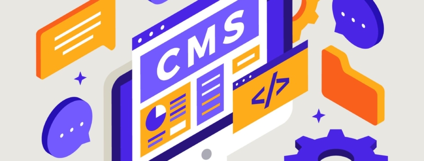 Diseño ilustrado de CMS